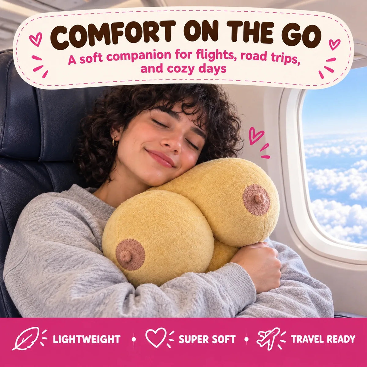 Cuddle cushion for travel and naps